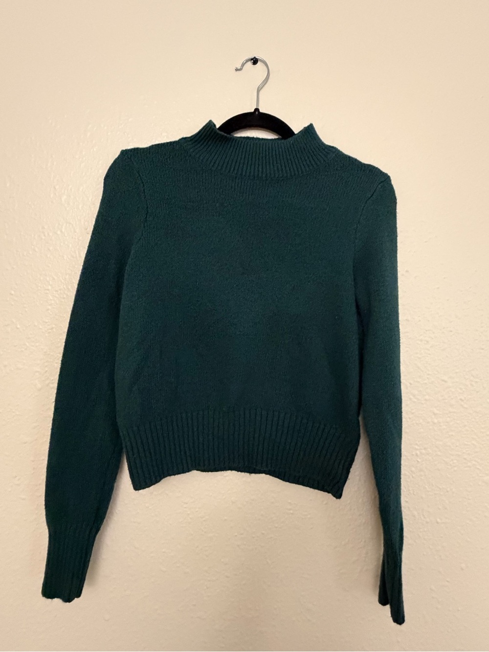 American Eagle Outfitters Vintage Dark Green Mock Neck Sweater